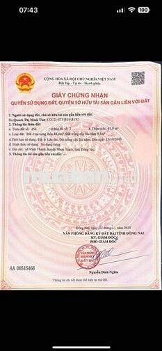 🔥 BÁN ĐẤT NỀN VĨNH THANH – 1 SẸC – FULL THỔ – GIÁ TỐT! 🔥