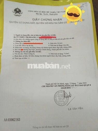 NHÀ MẶT TIỀN QUÂN 8 NGAY TRUNG TÂM
