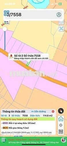Đất nền An Viễn 1 sẹc Phùng Hưng gần kcn Giang Điền 1ty1 gần ủy ban xã