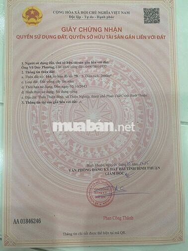 Bán đất view biển Mũi Né đối diện Marina – ngắm bình minh, hoàng hôn