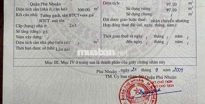 Chính chủ bớt luôn 3 tỷ  Mặt tiền Trường Sa P17 Phú Nhuận ( Gần Cầu Ki