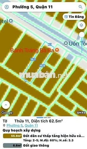 Bán nhà P5 Q11 56m2 5 tầng ~9tỷ. Hẻm 6m thông đường Hòa Bình. Đầm Sen.