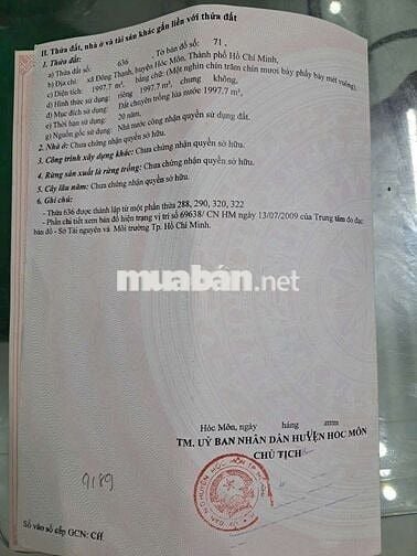 ĐẤT MẶT TIỀN THẠNH XUÂN 52,DT:2000m2,SỔ HỒNG RIÊNG, CHỈ 5.5 TRIỆU/m2