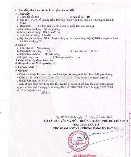 Bán nhà nguyên căn đường Đỗ Quang Đẩu, Quận 1
