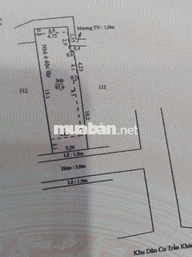 NỀN RỘNG - ĐƯỜNG TRẦN KHÁNH DƯ - GẦN VINCOM XUÂN KHÁNH