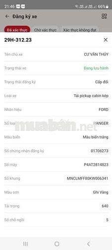 Ford Ranger 2019 XLS 2.2L 4x2 MT - 70000 km