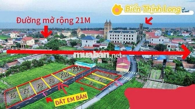 *** 2 lô gần biển này chưa đến 1 tỷ, đường đê biển đang mở rộng