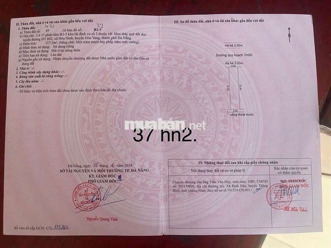 Đất Tái định cư Hòa Ninh 2 Đà Nẵng