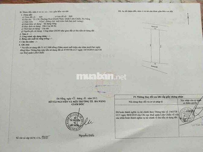 Bán đất kiệt ô tô 4m - Nam Cao nối dài