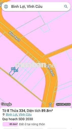 Đất sổ riêng thổ cư Phường Tân Triều
