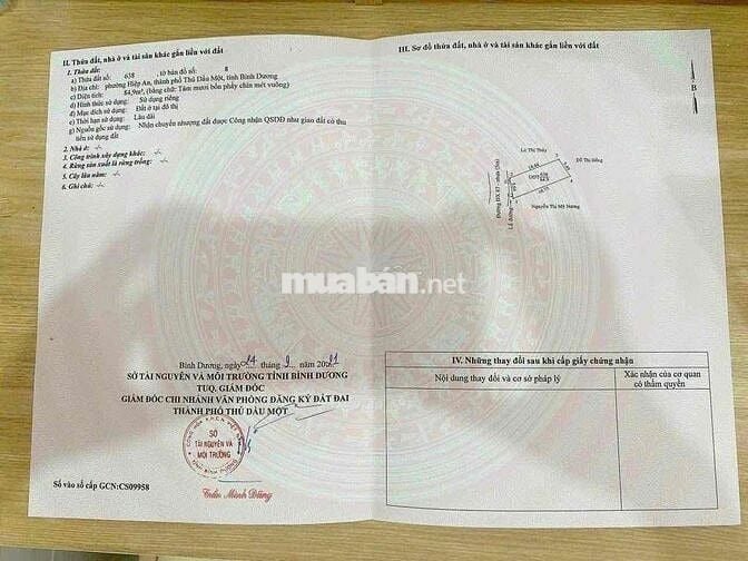 Nhà mặt Tiền Dx 87 Hiệp An. ngã 4 Cây Me.chủ đag tắt thở full thổ cư.