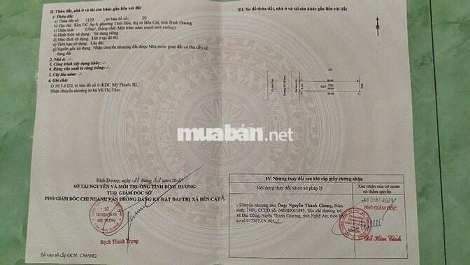 Bán đất đẹp đường thông trường học cty Mỹ Phước 3 Bến Cát Bình Dương