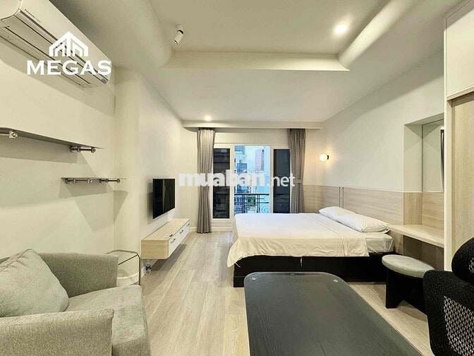 CHO THUÊ CĂN HỘ 1PN BANCONG 55m2 - GẦN VÒNG XOAY LÝ THÁI TỔ, QUẬN 3