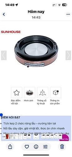Bán nồi lẩu sunhouse SHD 4526 mới 