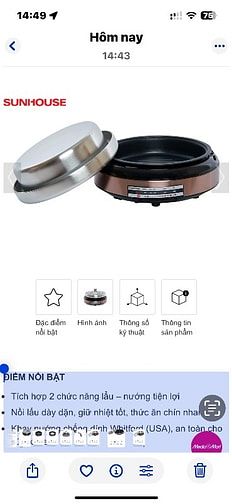 Bán nồi lẩu sunhouse SHD 4526 mới 