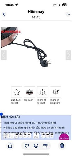 Bán nồi lẩu sunhouse SHD 4526 mới 