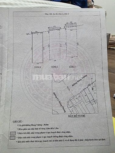 BÁN NHÀ MẶT TIỀN : 75 HÙNG VƯƠNG - P. 4 - Q. 5 - TPHCM