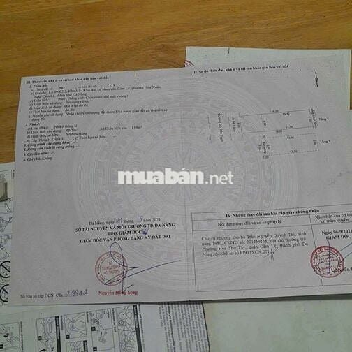 BÁN NHÀ HÒA XUÂN ĐƯỜNG ĐÔ ĐỐC TUYẾT