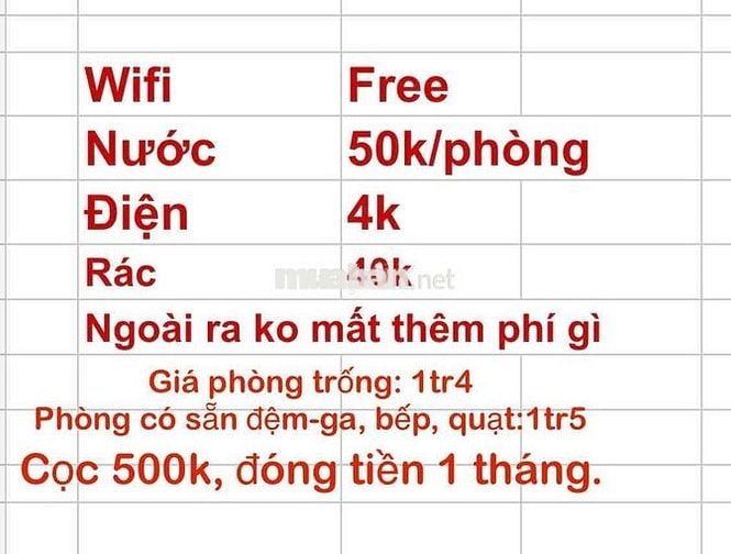 Phòng trọ cách tt đức hoà 1,5km