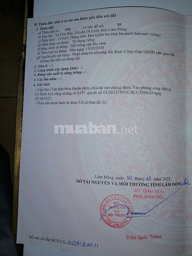 BÁN ĐẤT XÃ HÒA BẮC, HUYỆN DI LINH, TỈNH LÂM ĐỒNG CŨ