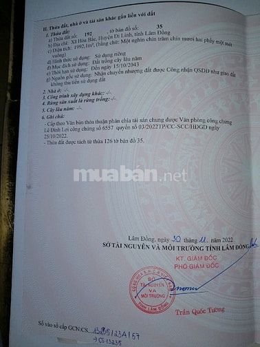 BÁN ĐẤT XÃ HÒA BẮC, HUYỆN DI LINH, TỈNH LÂM ĐỒNG CŨ