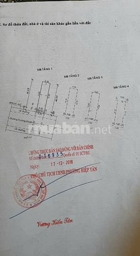 BÁN NHÀ MẶT TIỀN : 44 DƯƠNG KHUÊ - P. HIỆP TÂN - Q. TÂN PHÚ - TPHCM
