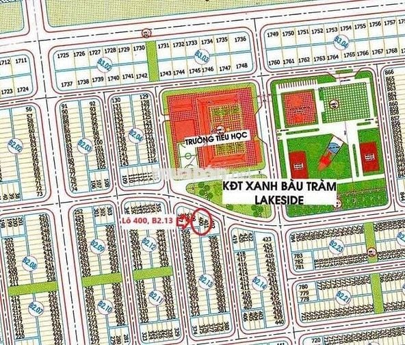 Đất DA Lakeside 117m2, view công viên, đường Nguyễn Thành Long 7m5