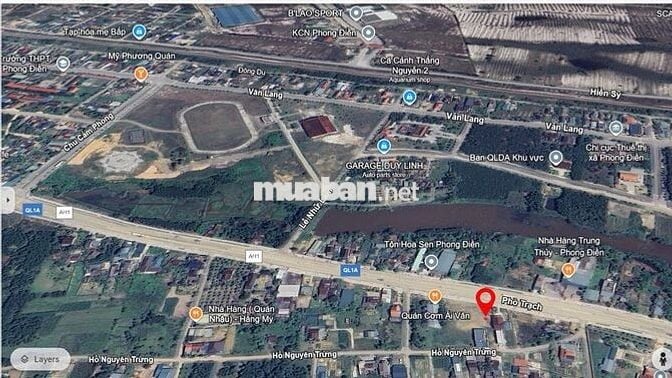 Đất ở 300m2 mặt tiền quốc lộ trung tâm Phong Điền