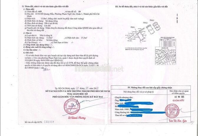 BÁN NHÀ TRUNG TÂM QUẬN 1 – ĐỖ QUANG ĐẨU, P. Phạm Ngũ Lão
