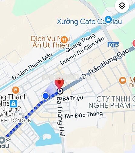 Bán nhà mặt tiền 9.8x17m đường Trần Hưng Đạo, P5, Cà Mau