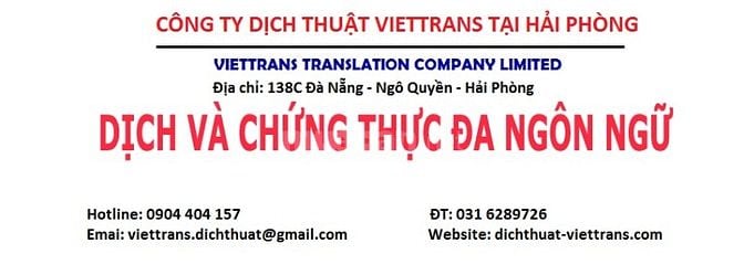 Nhận dịch thuật và công chứng bản dịch  tại Hải Phòng