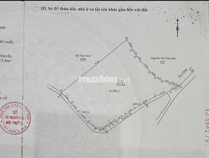 Cần bán lô đất SKC : 6.614m² tại Vĩnh Tân 
Tân Uyên BD  : 6.614m²