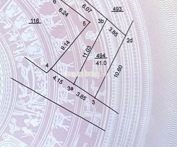 Bán đất thổ cư diện tích 41m2 hai mặt tiền đường ô tô thông