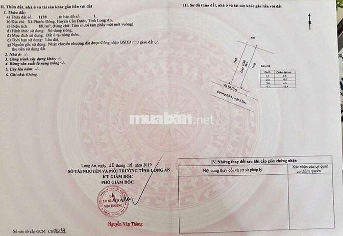 Đất mặt tiền đường nhựa full thổ 820tr thương lượng