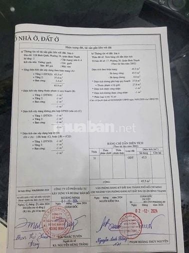 CHÍNH CHỦ 228 BÌNH QƯỚI P28 BÌNH THẠNH