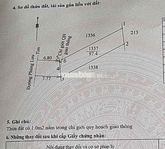 Bán đất mặt tiền Phùng Lưu gần Trưng Nữ Vương- Thuỷ dương