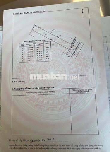 BÁN LÔ ĐẤT ĐẸP SỔ MỚI 2025, VUÔNG VỨC 296M2 NGAY TRUNG TÂM THỊ TRẤN CC