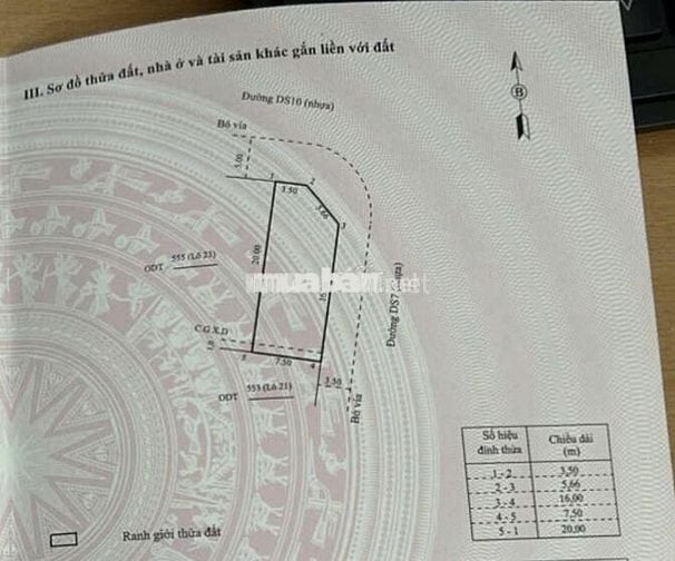 CHÍNH CHỦ BÁN ĐẤT LÔ GÓC 2 MẶT TIỀN - ĐƯỜNG DS10 & DS7 - TP. QUY NHƠN