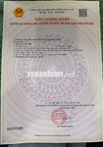 LÀM ĂN KHÓ KHĂN, ÔNG HẰNG GỬI BÁN LÔ ĐẤT 120M2 KP4,CỦ CHI, DÂN CƯ ĐÔNG