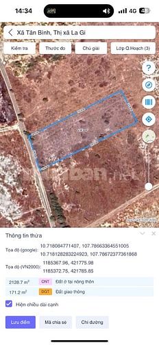 28x81(2301m2) Lê Đức Thọ Tân Bình LaGi Quy Hoạch Đất Ở, Mặt Tiền Đường
