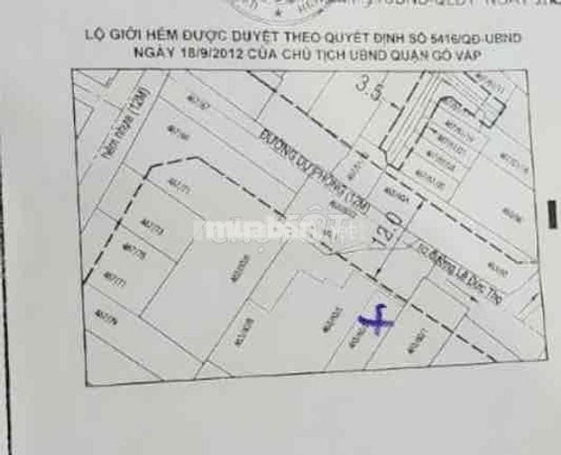 NHÀ HẺM XE HƠI LÊ ĐỨC THỌ GÒ VẤP, 79m², 3 TẦNG KIÊN CỐ, SỔ HỒNG HOÀN C