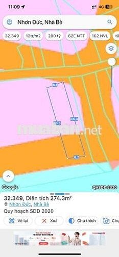 Đất tại Lê Văn Lương thông ra Nguyễn Bình. View sông. Đã có bờ kè