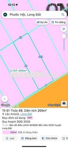 BÁN ĐẤT TRUNG TÂM LỘC AN KẾ BÊN TRƯỜNG HỌC GẦN UỶ BAN BÃI TẮM GIÁ RẺ