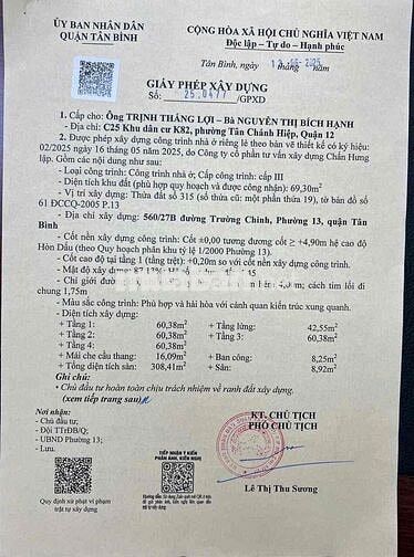 Tan Binh, chính chủ, bán 79m2 đất trống, tiện xây mới