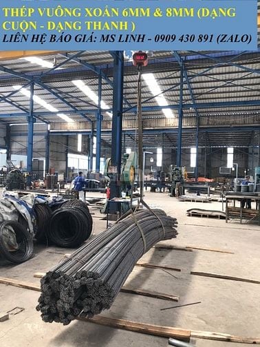 Thép Vuông Xoắn Đặc 6mm - 8mm - Liên Kết Thanh La Grating