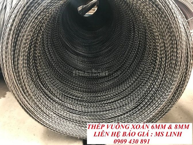 Thép Vuông Xoắn Đặc 6mm - 8mm - Liên Kết Thanh La Grating