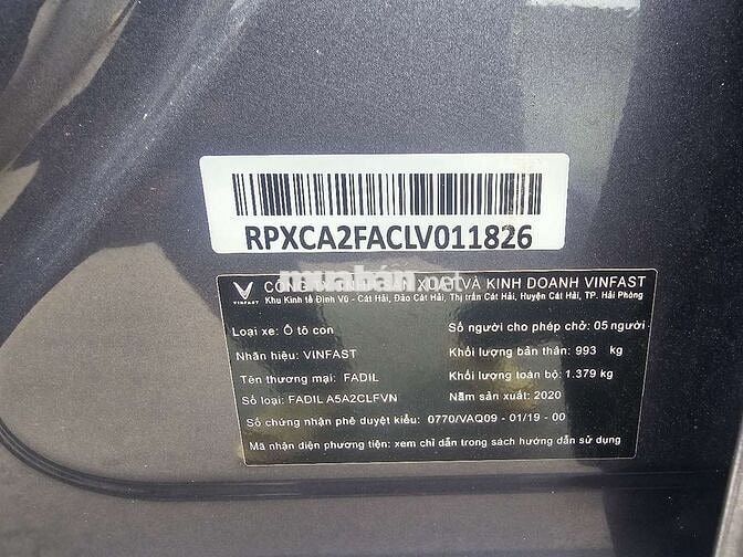 VINFAST FADIL 1.4L 2020 PLUS 45000KM BẢO HÀNH 1NĂM