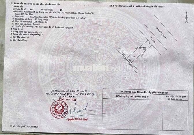 Bán nền đường số 9 Khu VĂn Hoá Tây Đô hướng Đông Bắc. nền đẹp