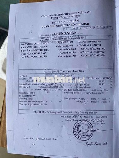 BÁN GẤP MẶT TIỀN ĐƯỜNG LỚN 128 HOÀNG VĂN THỤ 7.8×23M GIÁ GĐ CHỐT 56 TỶ