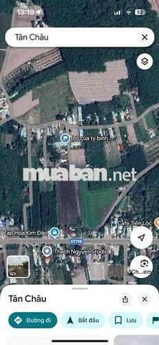 Đất Tân Châu Tây Ninh diện tích 207m2 ( 5x41) đường đất